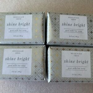 Beekman1802 SHINE BRIGHT 3.5 oz. Goat Milk Soap (LOT OF 4) / BRAND NEW